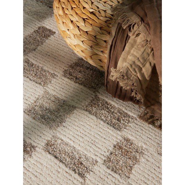 Krémszínű kézi szövésű gyapjú szőnyeg 200x300 cm Boho 1.0 Structa – Vikosa-image-2