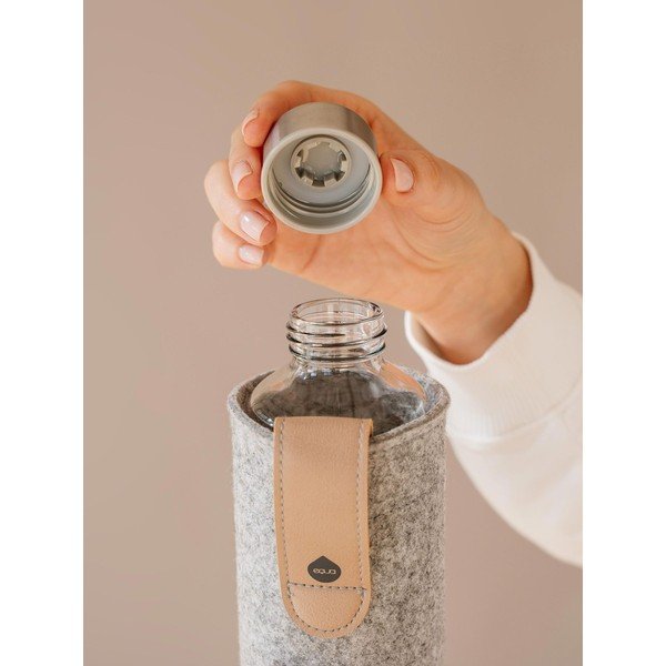 Ivópalack boroszilikát üvegből, műbőr tartóval 750 ml Mismatch Sand Sky - Equa-image-1