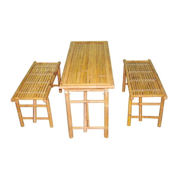 Bambusz asztal szett, két paddal - Leitmotiv