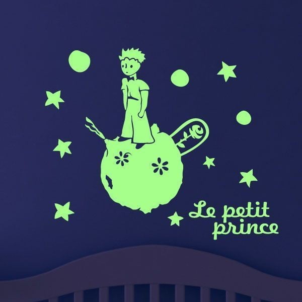 Le Petit Prince sütétben világító matrica - Ambiance