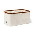 Krémszínű textil összecsukható szennyeskosár Bamboo/Linen – Bigso
