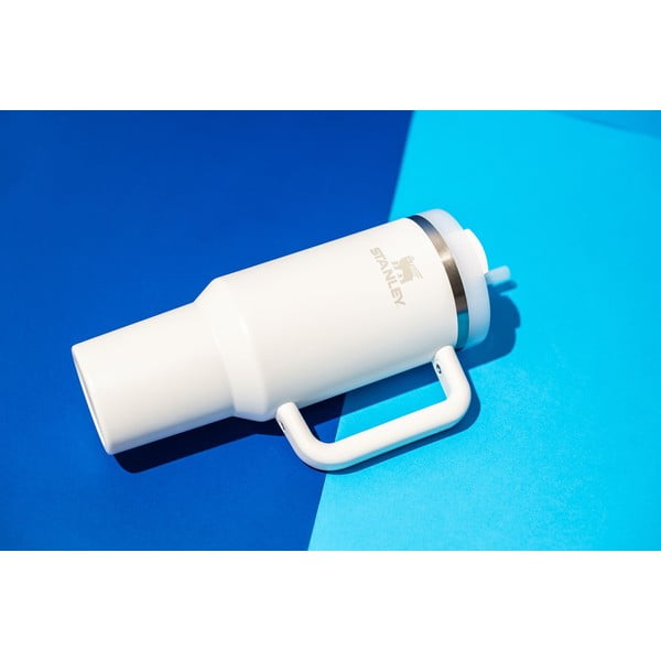 Fehér rozsdamentes acél termosz szívószállal 1,18 l Quencher H2.0 FlowState Tumbler Frost – Stanley-image-1