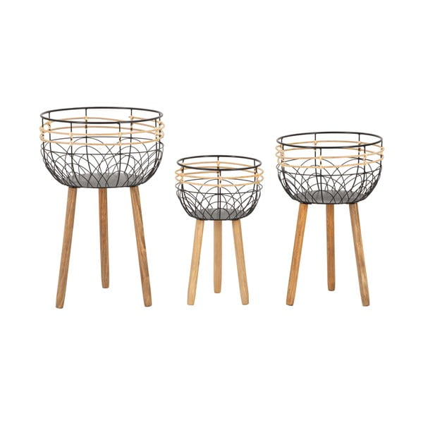 Fém virágtartó állvány szett 3 db-os Oporto – Mauro Ferretti-image-2