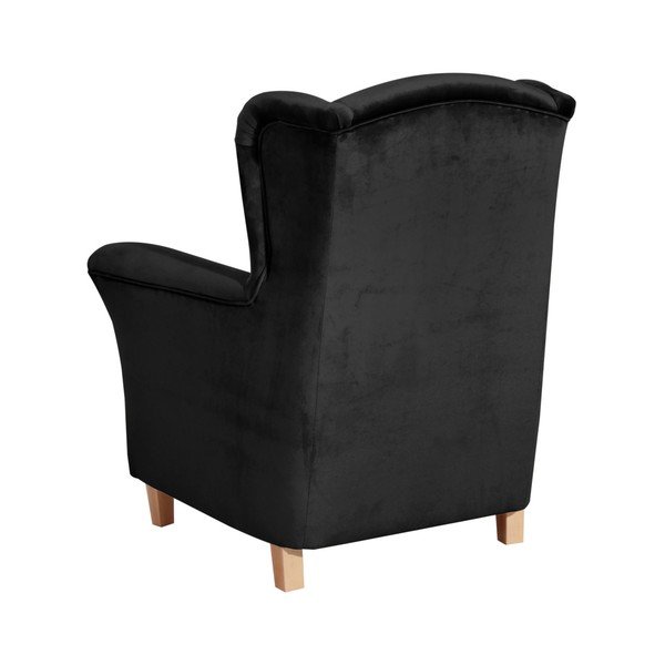 Agnetha Suede fekete füles fotel - Max Winzer-image-2