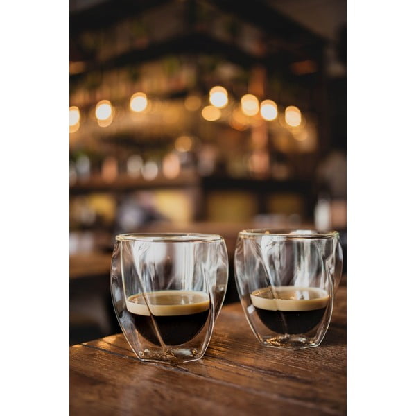 Duplafalú bögre szett cappucinóhoz, 2 db-os 250 ml Cristallo – Vialli Design-image-1