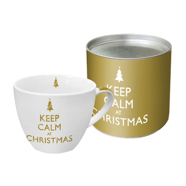 Keep Calm At Christmas porcelánbögre karácsonyi motívummal, díszdobozban, 200 ml - PPD