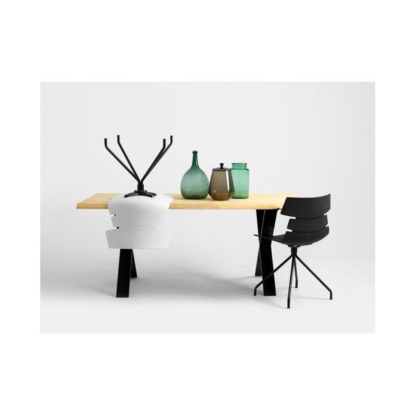 Cross étkezőasztal tölgyfa asztallappal, 180 x 90 cm - Custom Form-image-3