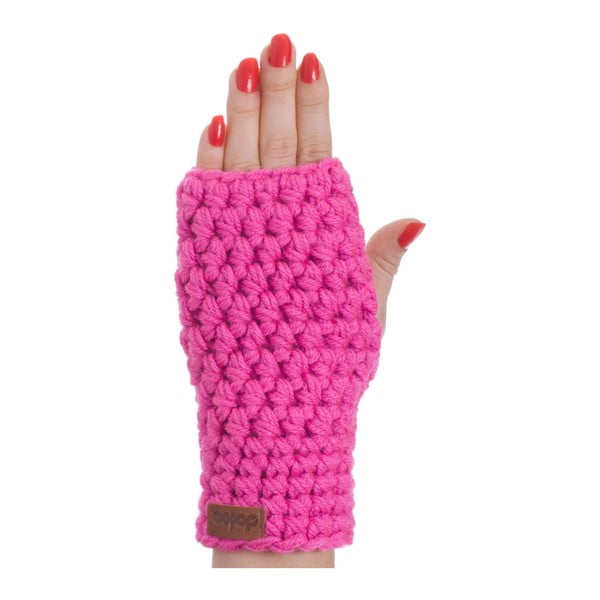 Hailey rózsaszín kézzel horgolt kézmelegítő - DOKE