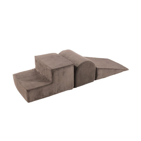 Barna kordbársony habszivacs játszótér 3 db-os magasság 30 cm 45x143 cm – Meowbaby