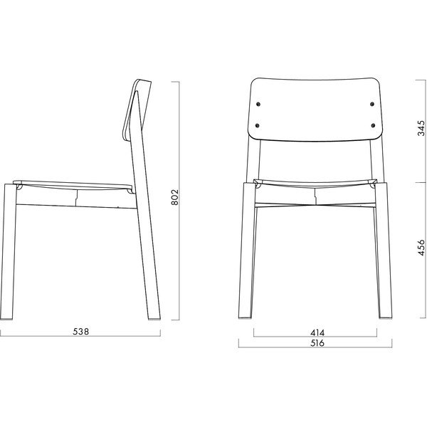 Piros rakásolható étkezőszék Wem – noo.ma-image-4