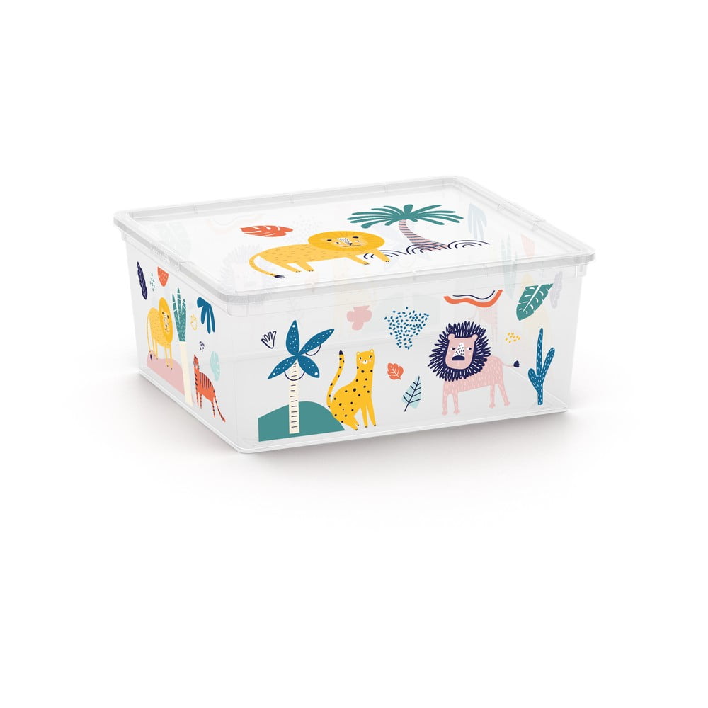 Fehér műanyag gyerek tárolódoboz 40x34x17 cm C Box Style  KIS