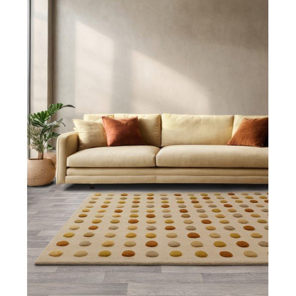 Sárga kézi szövésű gyapjú szőnyeg 160x230 cm Dotty – Asiatic Carpets-image-1