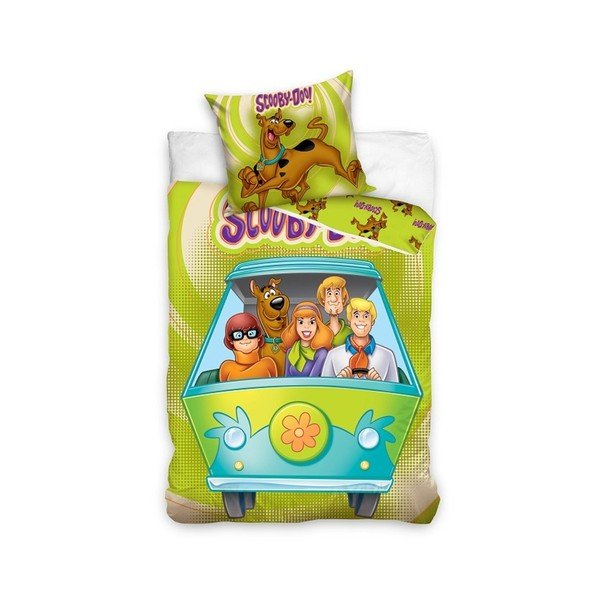 Scooby Doo egyszemélyes pamut gyerek ágyneműhuzat, 160 x 200 cm - CARBOTEX