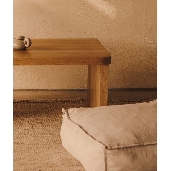 Bézs len babzsákfotel Forallac – Kave Home-image-1
