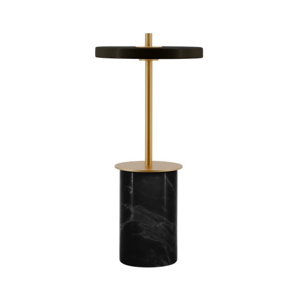 Fekete márvány LED dimmelhető asztali lámpa fém búrával (magasság 25,5 cm) Asteria Move Mini – UMAGE-image-3