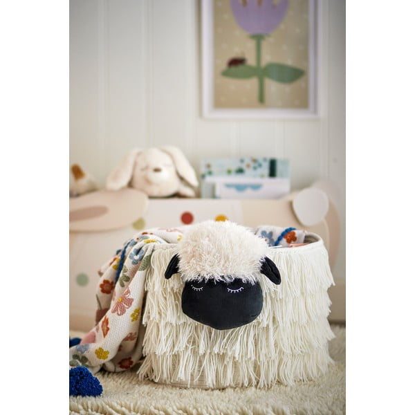 Fehér textil játéktároló kosár 40x25x30 cm Dolly – Bloomingville Mini-image-1