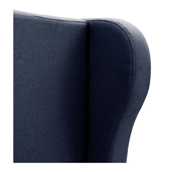 Windsor sötétkék ágy fekete lábakkal, 160 x 200 cm - Vivonita-image-2