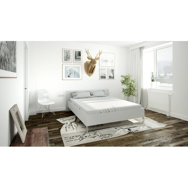 Style fehér kétszemélyes ágy, 160 x 200 cm - Tvilum-image-1