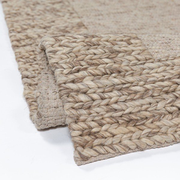 Natúr színű kézi szövésű gyapjúkeverék szőnyeg 120x170 cm Rue – Flair Rugs-image-3