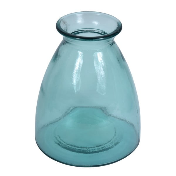Florero kék újrahasznosított üveg váza, magasság 20 cm - Ego Dekor