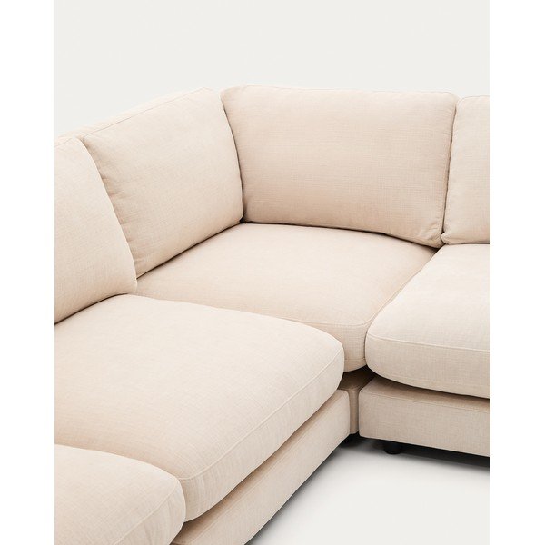 Bézs zsenília sarokkanapé Gala – Kave Home-image-4