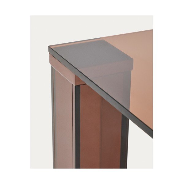 Üveg étkezőasztal 100x200 cm Adularia – Kave Home-image-3