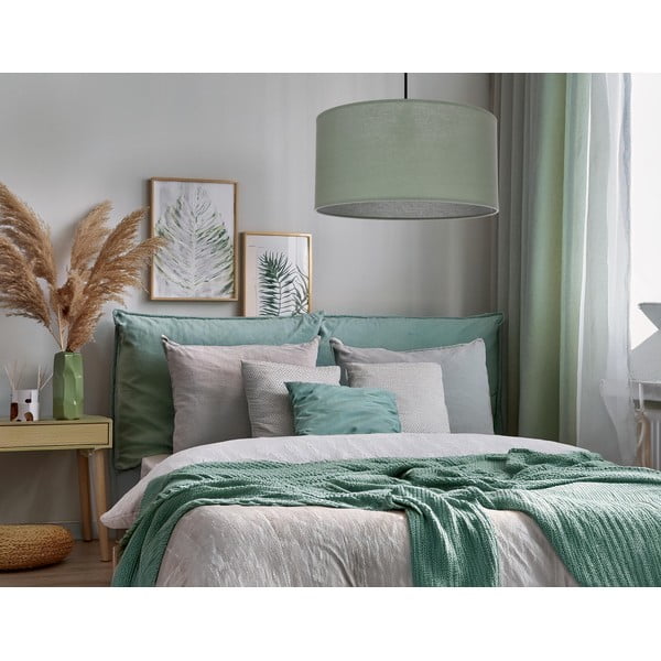 Zöld függőlámpa textil búrával ø 40 cm Shanti – Candellux Lighting-image-2