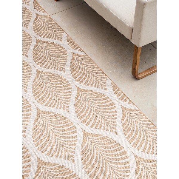 Bézs-elefántcsont színű kültéri-beltéri futószőnyeg 80x250 cm Duet Liora – NORTHRUGS-image-4