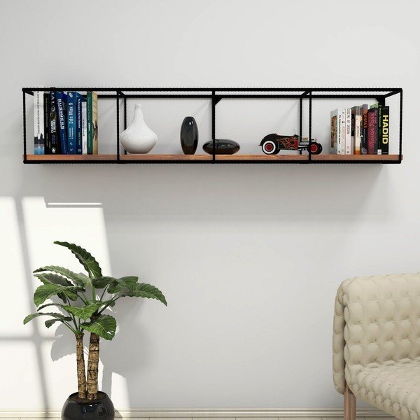 Miray falipolc sötét diófából, hosszúság 120 cm-image-4