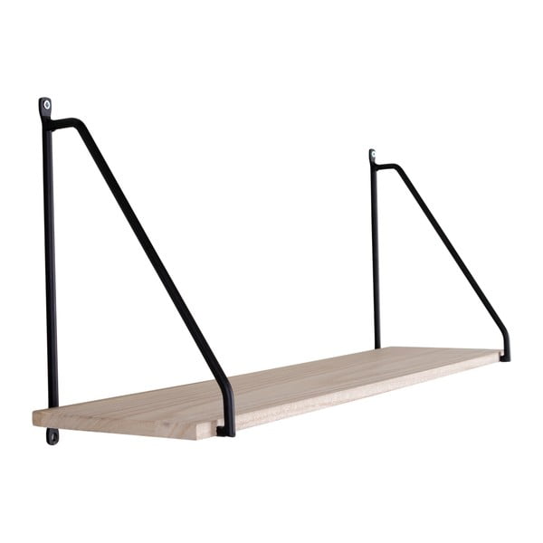 Fekete polc tömör paulownia fából Arnhem - House Nordic-image-1