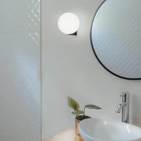 Obi fekete falilámpa, ø 15 cm - SULION-image-1