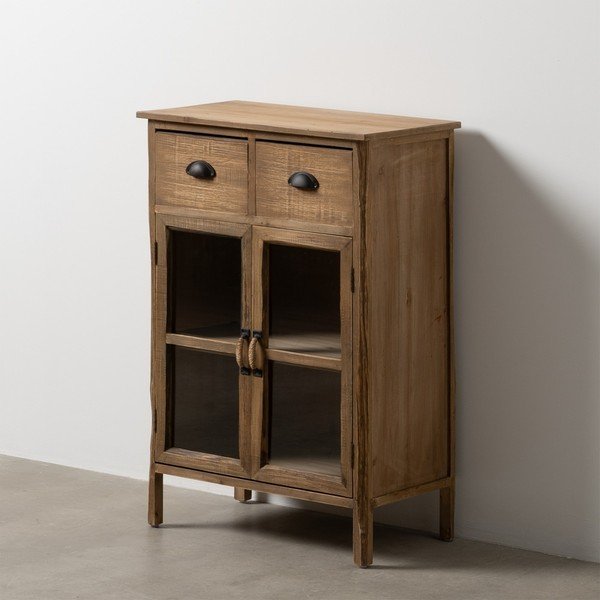 Natúr színű jegenyefenyő tálalószekrény 64x92,5 cm – Ixia-image-1