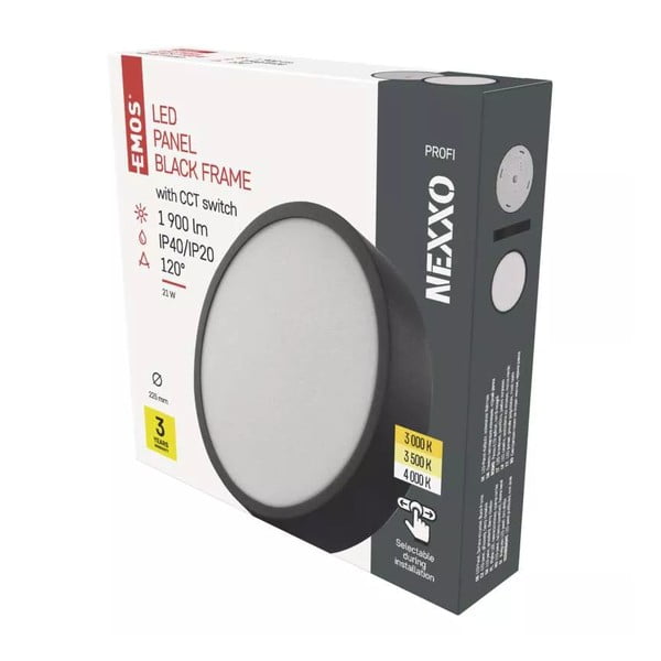Matt fekete LED mennyezeti lámpa Nexxo – EMOS-image-1