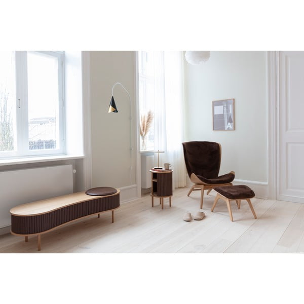 Barna TV-állvány tölgyfa dekorral 140x40 cm Audacious – UMAGE-image-1