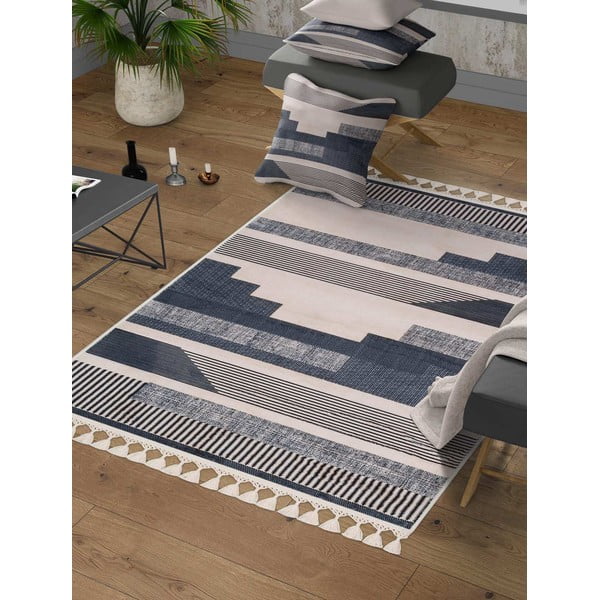 Szürke-bézs mosható szőnyeg 160x100 cm - Vitaus-image-1