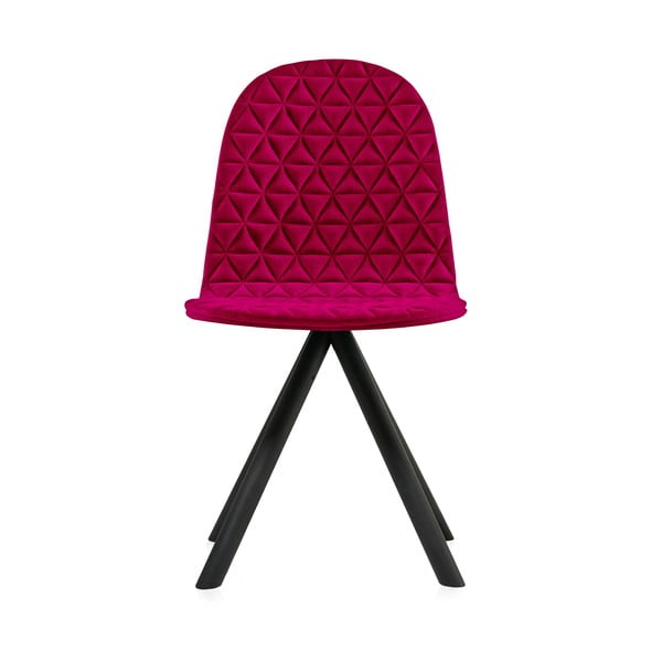 Mannequin Triangle rózsaszín szék, fekete lábakkal - Iker