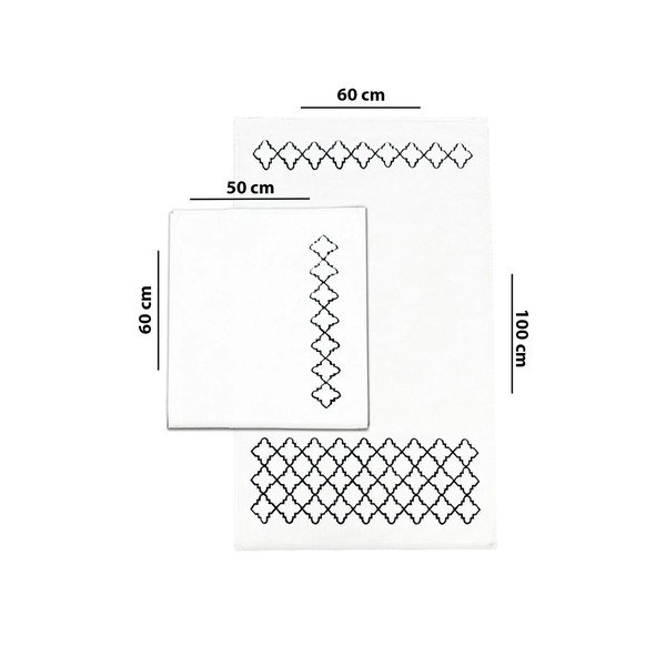 Krémszínű fürdőszobai kilépő szett 2 db-os 60x100 cm Luxury – Foutastic-image-3