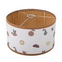 Fehér-barna gyerek lámpabúra textil búrával ø 34 cm Agnes – Bloomingville Mini