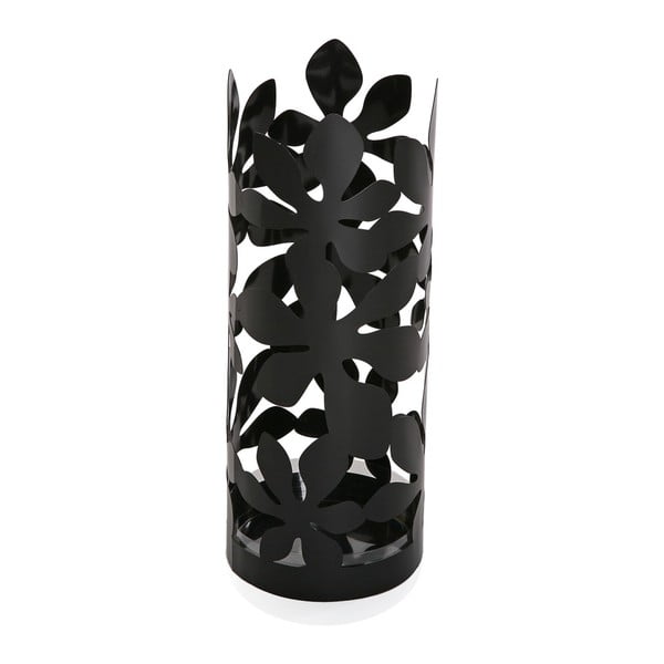 Flores fekete fém esernyőtartó, magasság 49 cm - Versa