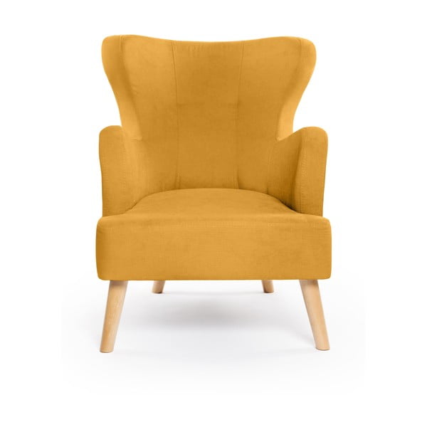 Mustársárga füles fotel Noemye – Bonami Selection-image-2