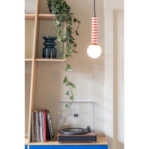 Piros fém függőlámpa ø 12 cm Rayado Retro – Leitmotiv-image-1