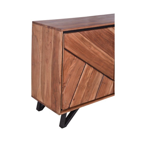 Natúr színű akácfa szekrény 120x78x40 cm Ambala – Interia Home & Living-image-4