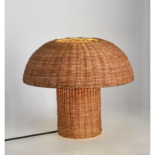 Natúr színű rattan LED asztali lámpa rattan búrával (magasság 40 cm) Irele – Bizzotto-image-3
