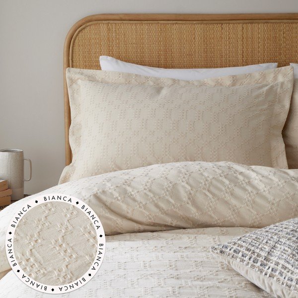 Párnahuzat szett 2 db-os 50x75 cm Waffle Circle – Bianca-image-2