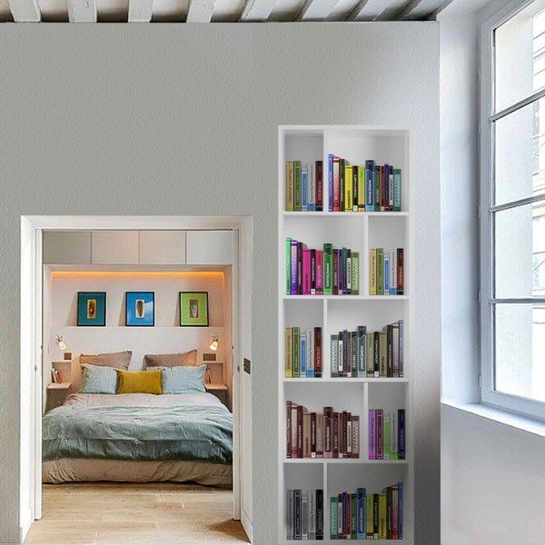 Efran fehér fa könyvespolc - Evergreen House-image-1