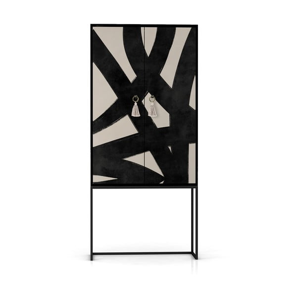 Fekete-bézs szekrény 75x164,5 cm Alva – Really Nice Things