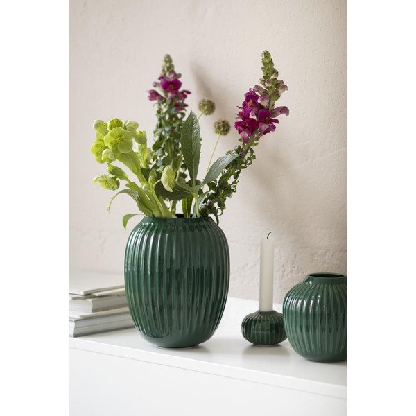 Hammershoi zöld agyagkerámia váza, magasság 20 cm - Kähler Design-image-3