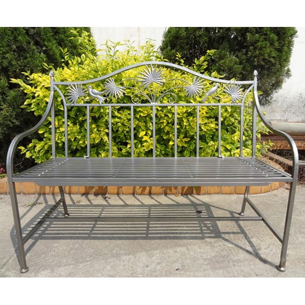 Szürke fém kerti pad Talin - Garden Pleasure-image-1