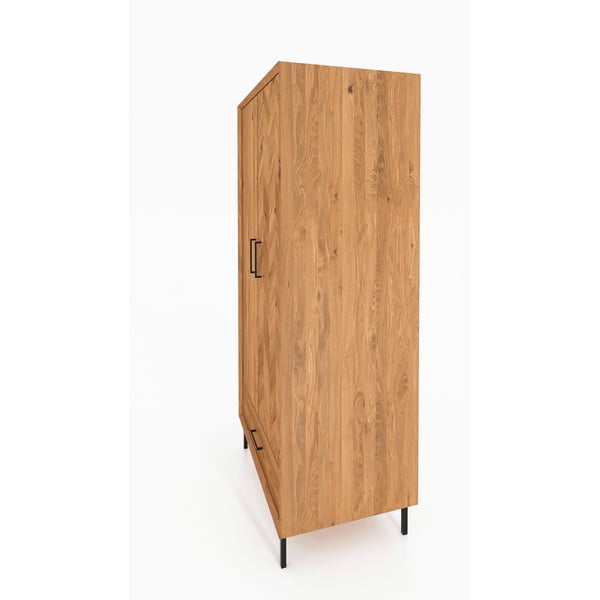 Natúr színű tölgyfa ruhásszekrény 97x196 cm Abies – The Beds-image-3