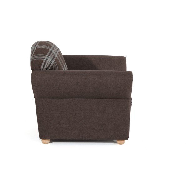 Corona barna kockás fotel - Max Winzer-image-1